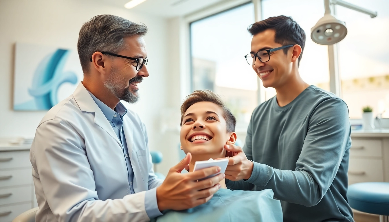 View of braces Myrtle Beach treatment consultation, highlighting professional care and patient engagement.